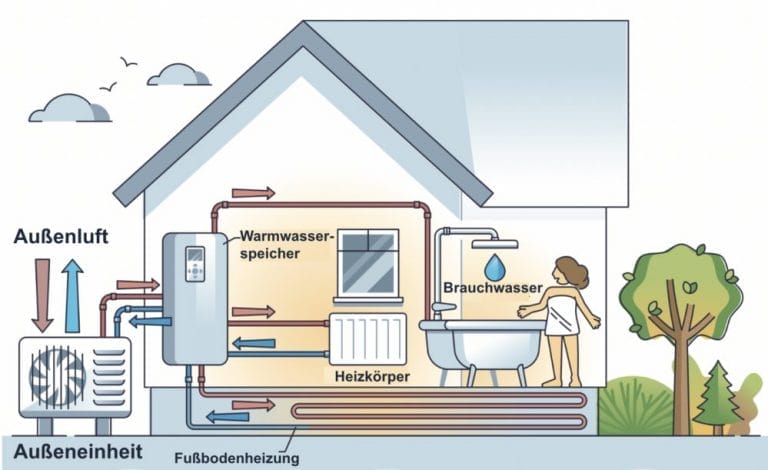 Luft-Wasser-Wärmepumpe Funktion